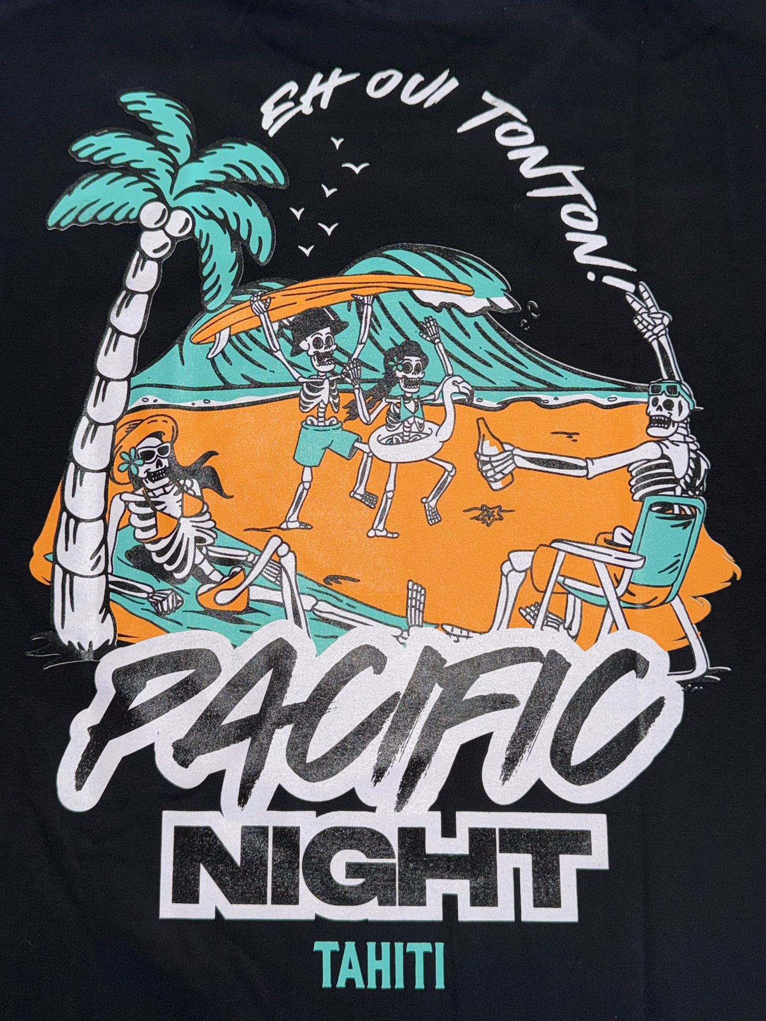 T-shirt Pacific Night (Blanc/Noir)