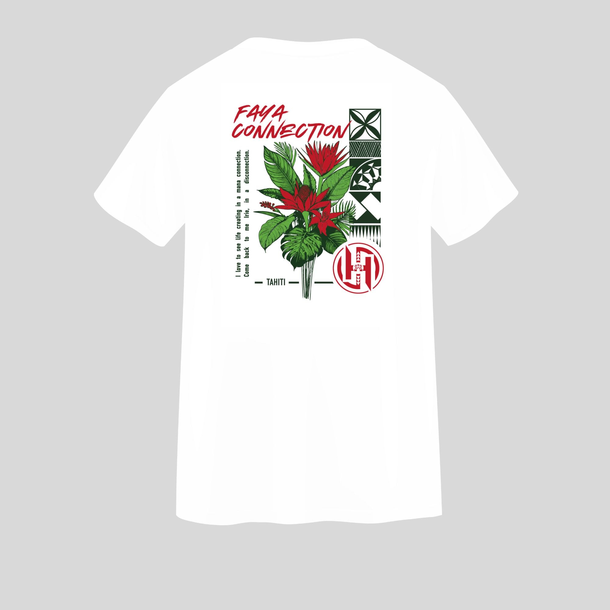 T-Shirt Faya Connection (Blanc/Noir)